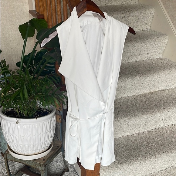 Lila Rose White Sleeveless Wrap Mini Dress - Picture 1 of 13